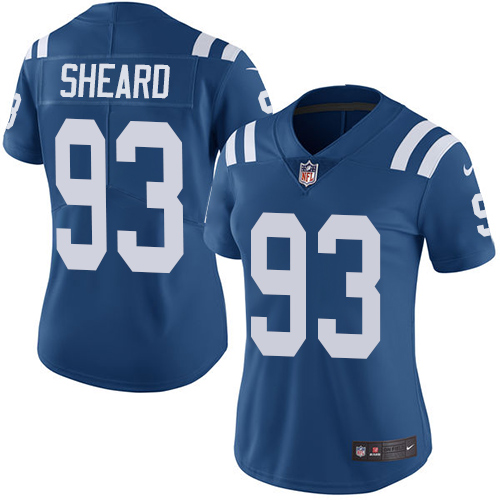 Indianapolis Colts #93 Limited Jabaal Sheard Royal Blue Nike NFL Home Women Vapor Untouchable jerseys